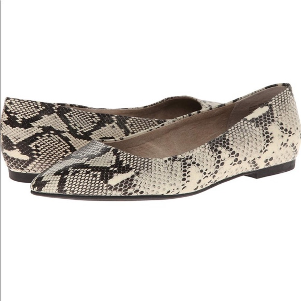 Seychelles snakeskin pointed flats